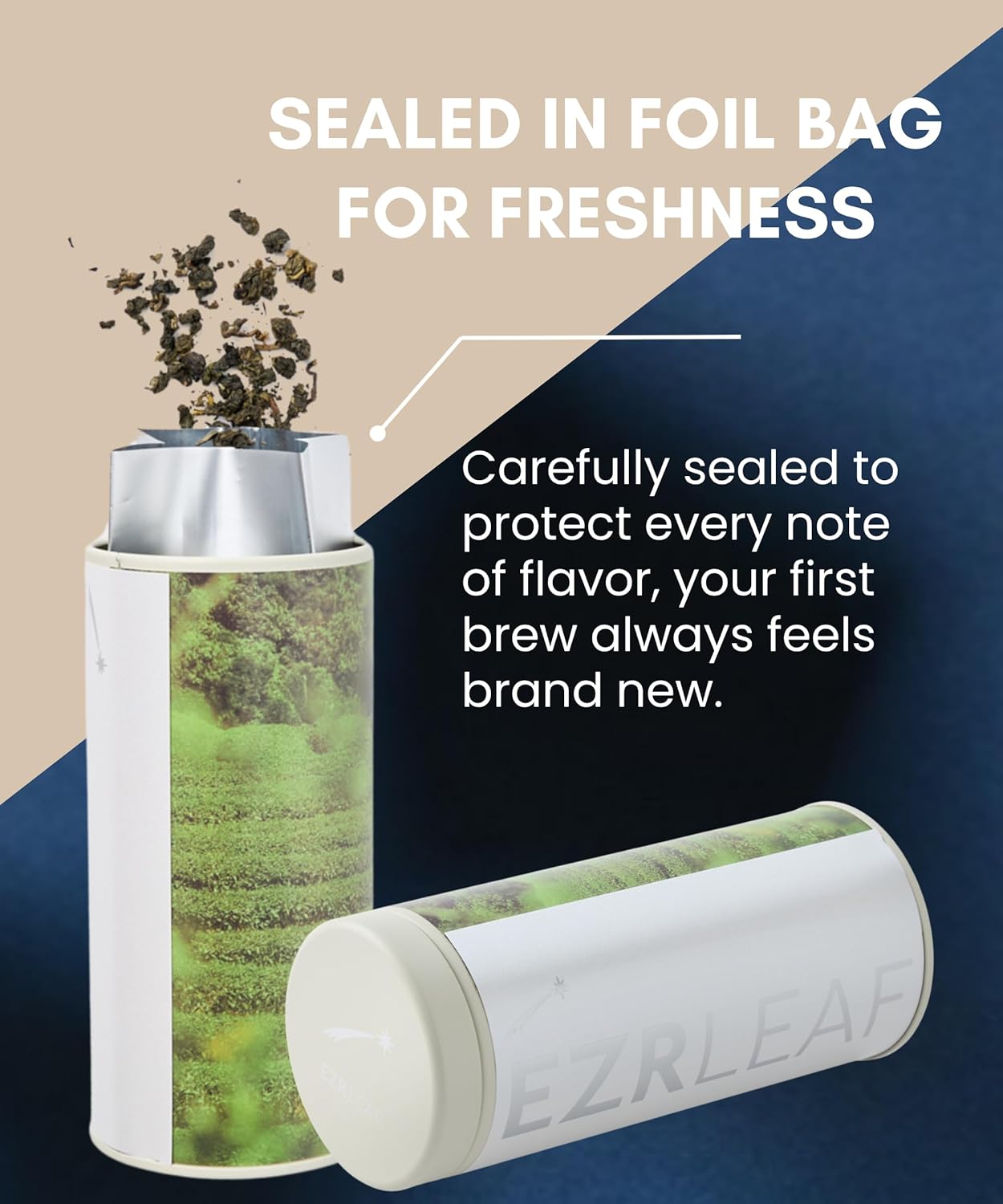 Premium Taiwan Four Seasons Spring Oolong, 1.76oz (50g) Si Ji Chun Oolong Tea Whole Loose Leaf, High Mountain Floral & Smooth Taste, Foil Bag Inside for Lasting Freshness, Serving 17-25 Cups