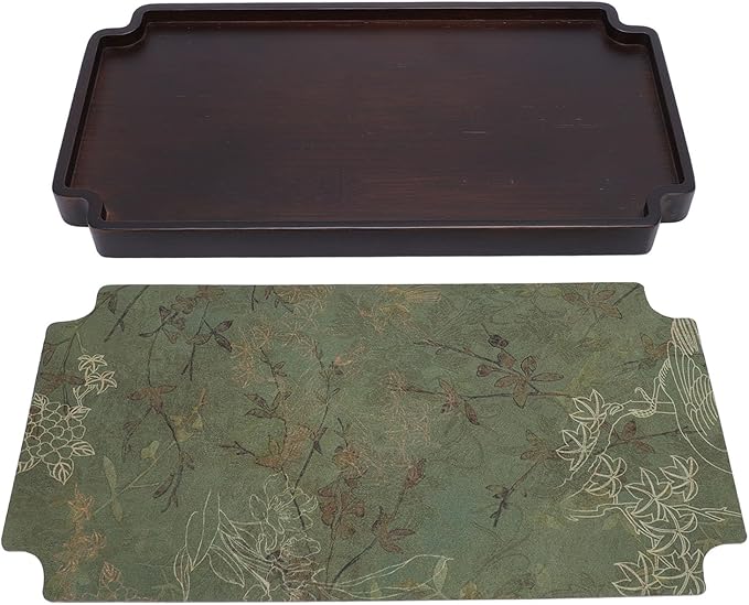SUNGOOYUE Chinese Style Wooden Gongfu Tea Tray, Multifunctional Serving Tray for Tea Lovers and Home Decoration