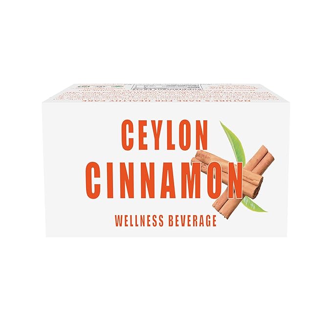 Pure Ceylon Cinnamon Brew - Organic Ceylon Cinnamon Tea Bags (40 Sachets - pack of 2 – 20 COUNT PER BOX)