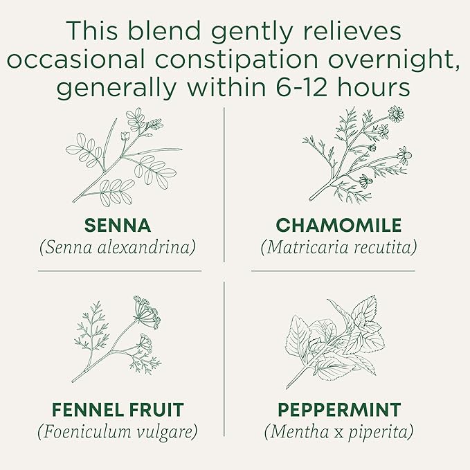 Traditional Medicinals Organic, Smooth Move Tea, Chamomile & Senna - Helps Relieve Constipation Overnight - Kosher, Non-GMO, Caffeine-Free