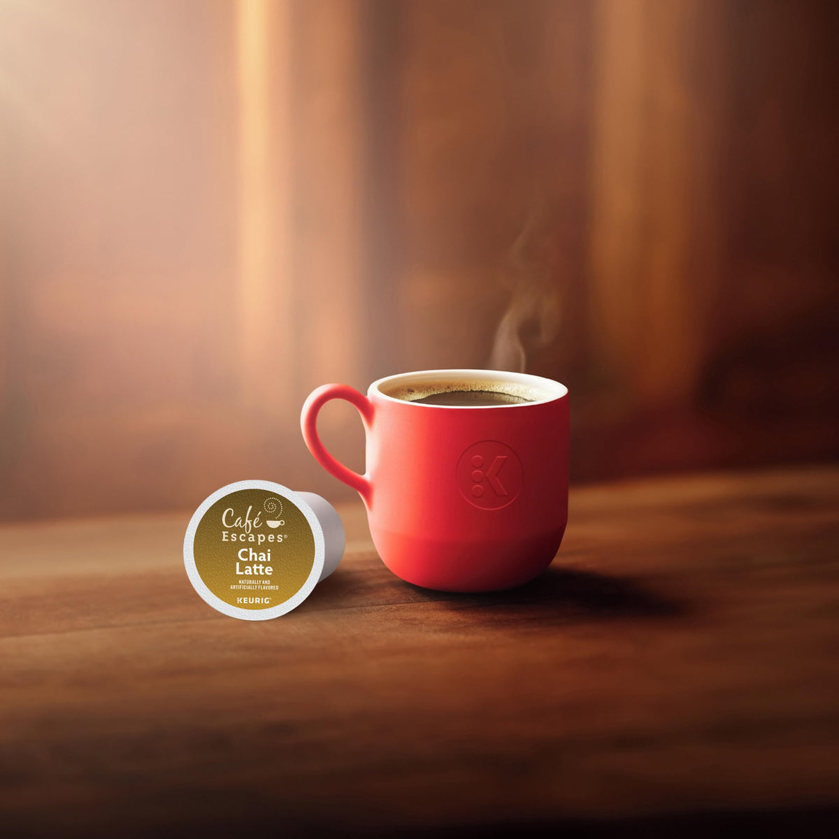 Café Escapes Cafe Escapes, Chai Latte Tea Beverage, Single-Serve Keurig K-Cup Pods, 72 Count (3 Boxes of 24 Pods)