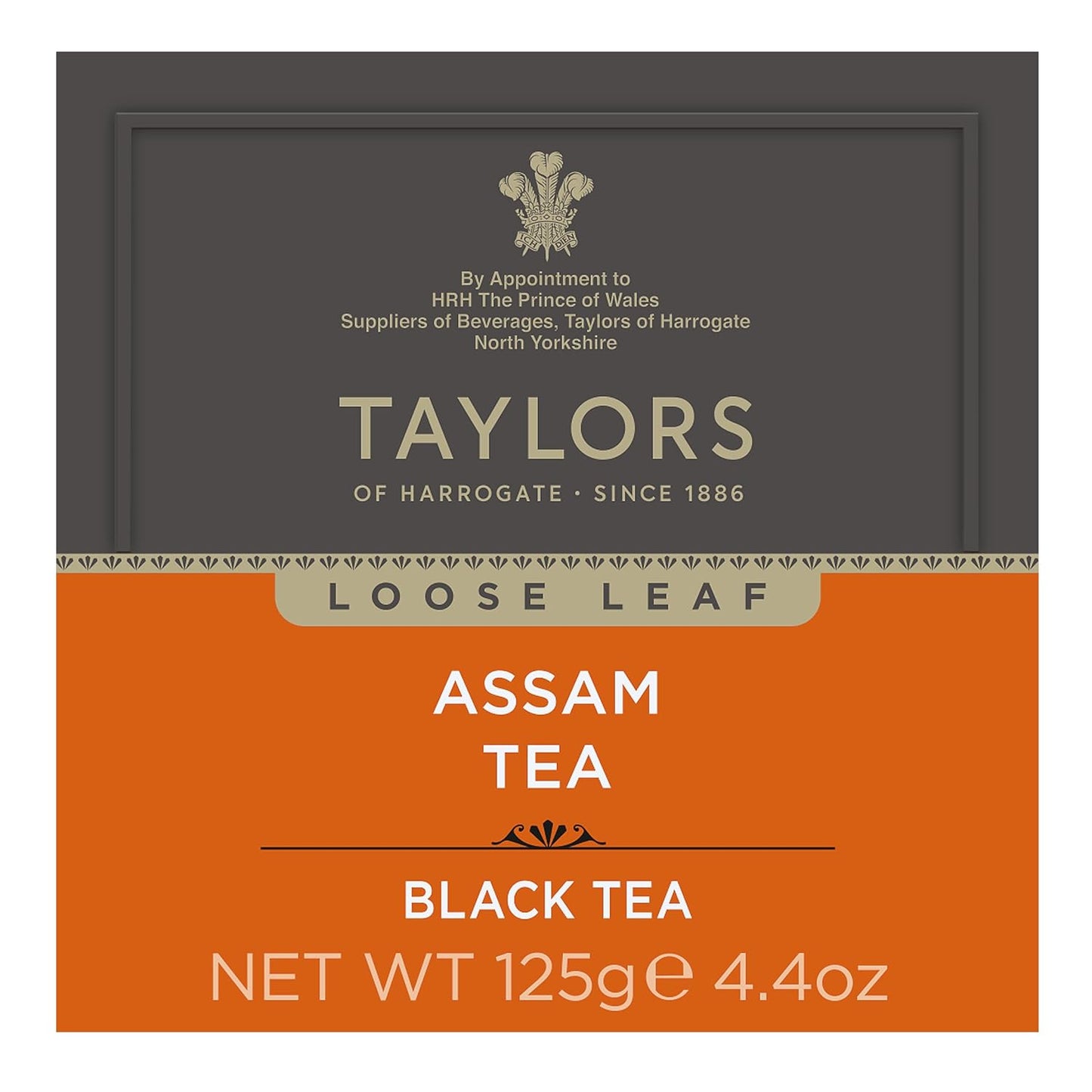Taylors of Harrogate Pure Assam Black Tea, Loose Leaf, 4.41 Ounce Carton (Pack of 1), Full-bodied, Satisfying & Malty, Caffeinated, Premium Whole Leaf Tea