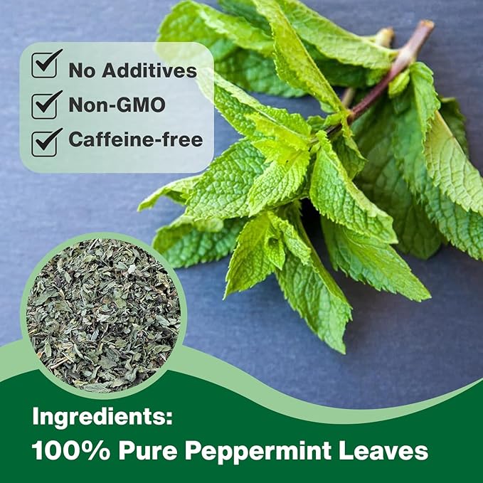 Natured Wellness Peppermint Tea Bags (Te De Menta) – Herbal Tea to Support Digestive Health, Sleep, and Relaxation – with Pure Peppermint Leaves
