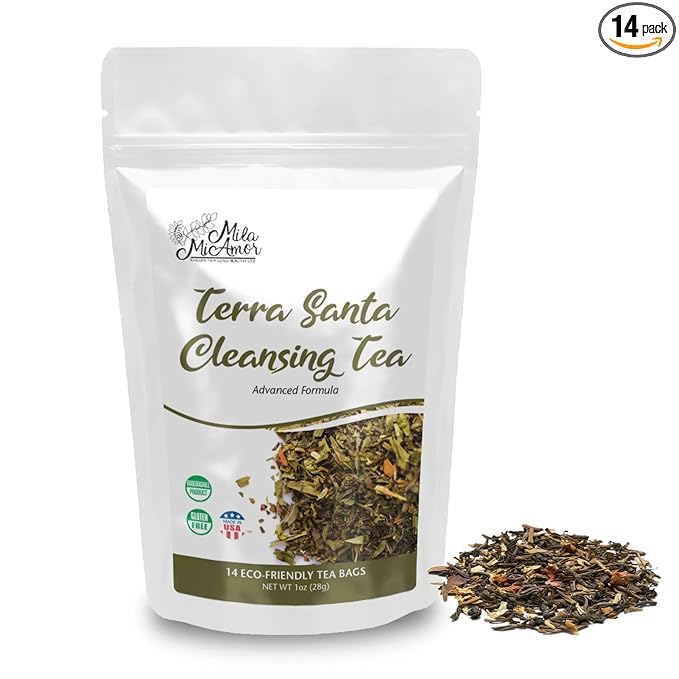 Milamiamor Terra Santa Cleansing Tea – Herbal Detox, Digestive Relief & Bloating Reduction