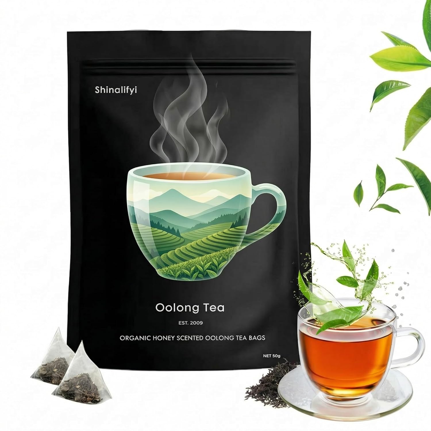 2026 New Oolong Tea Whole Leaf Tea Bags,Helps,Cortisol Balancing Calming for Stress Relief, Digestion and Metabolism,High-Altitude Grown Loose Leaf Tea,Smooth, Aromatic,Vegan, Non-GMO,20 Bags