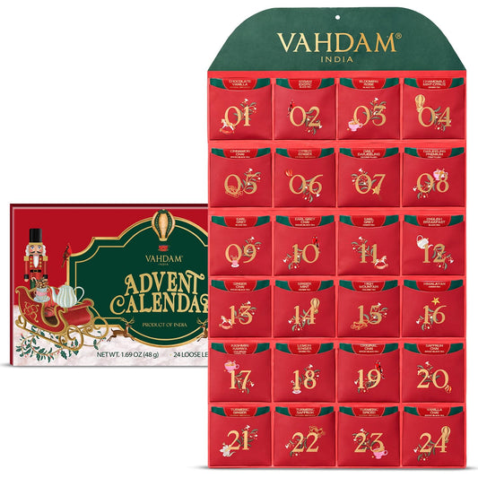 VAHDAM Tea Advent Calendar 2026 LIMITED EDITION (24 Unique Loose Leaf Teas)