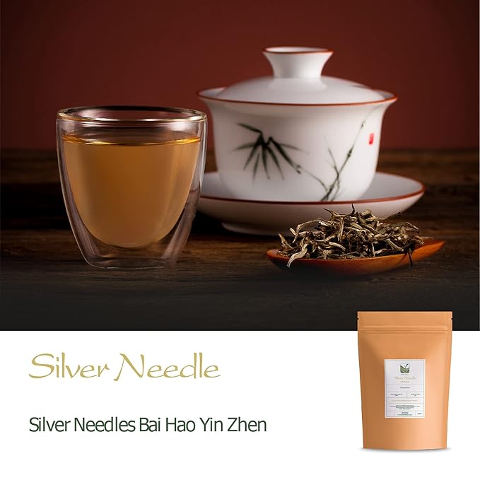 Silver Needle White Tea - 100 Procent Pure Buds - Baihao Yinzhen Chinese Silver Tip Bai Hao Yin Zhen 40g