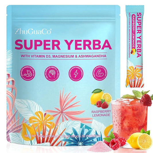 Yerba Mate Tea Bags 30pcs, Premium Organic Yerba Mate Tea – Natural Energy & Detox Herbal Tea – Coffee Alternative - Kosher, Non-GMO, Gluten-Free