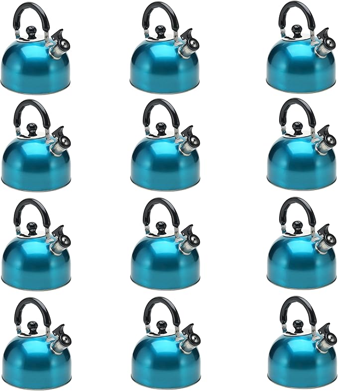 Stainless Steel Stovetop Whistling Tea Kettle 3 Liter (3-Quart) Classic Teapot with Ergonomic Handle