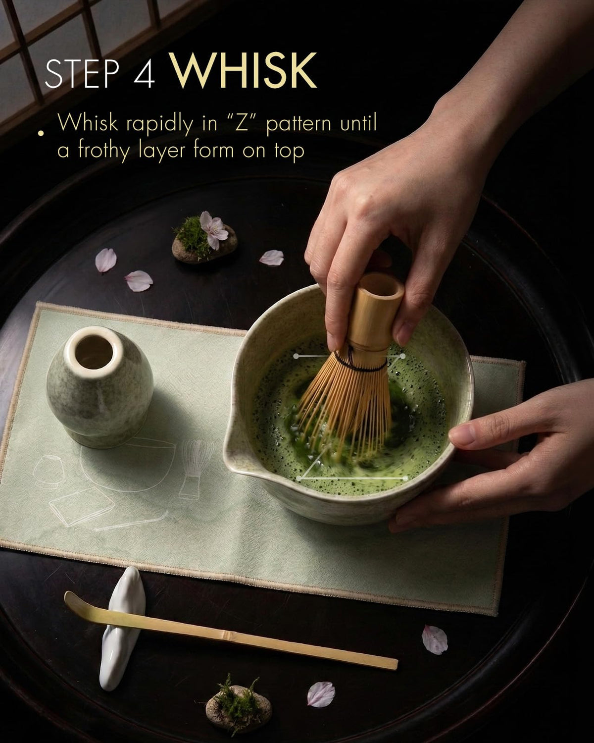 SIMPLETaste Matcha Whisk Set for Macha Lovers (Green)