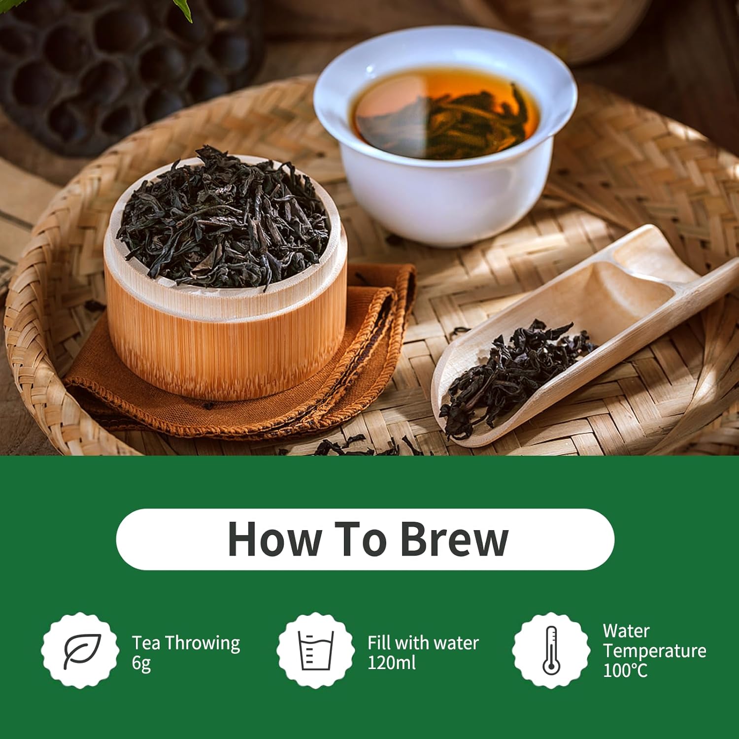 YUANSHENG Dahongpao Oolong Tea, Fujian Wuyi Rock Oolong Tea Loose Leaf with Nectar Aroma, Dark and Moist, Natural High Mountain Chinese Tea Dahongpao Big Red Robe 1.76Oz (50g) 特级大红袍 乌龙茶 中国功夫岩茶