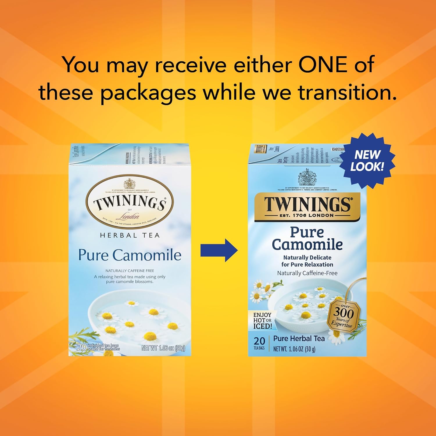 Twinings Bedtime Tea Variety 2-Pack Pure Camomile Teabags and Superblends, Cinnamon & Vanilla + Melatonin Tea, Naturally Caffeine-Free