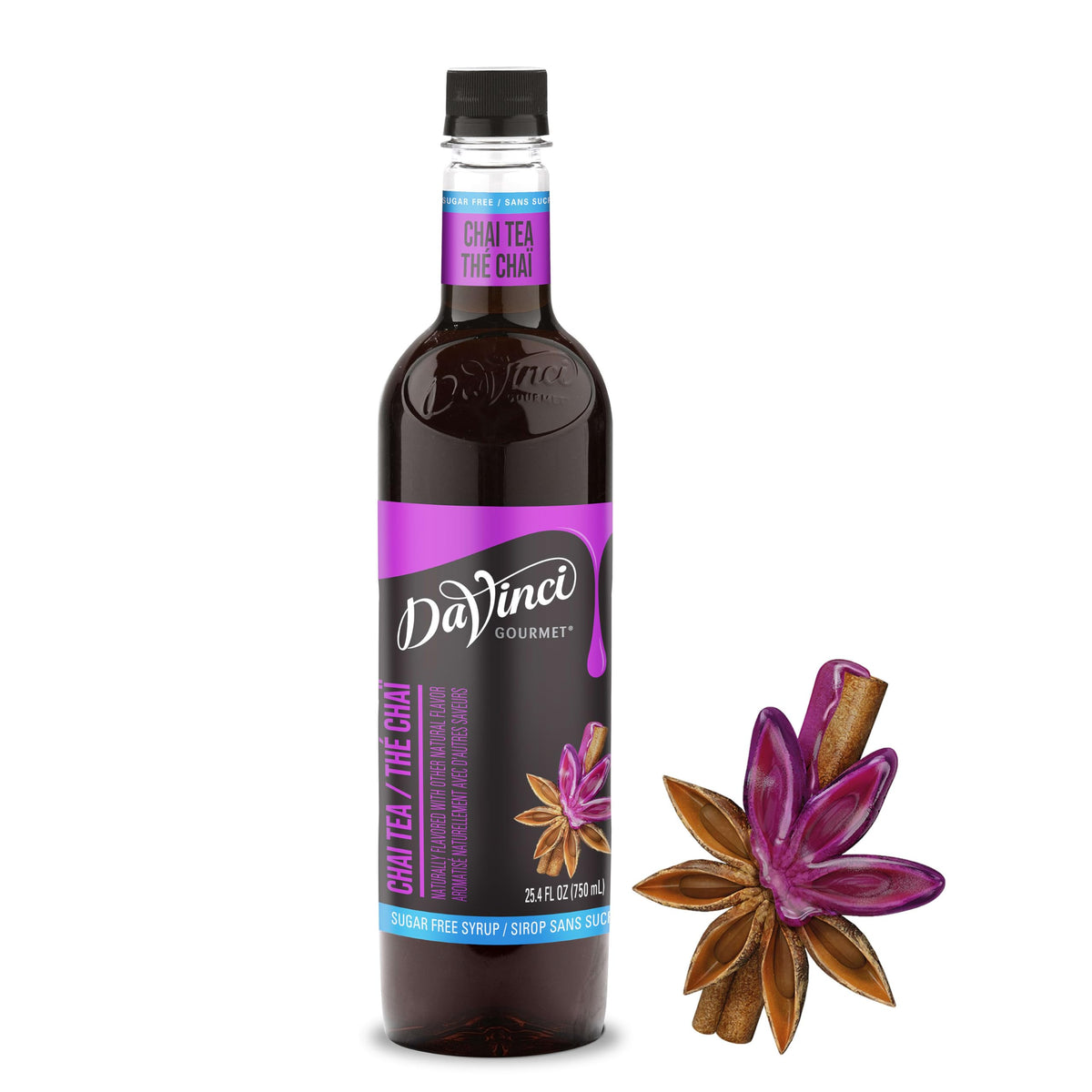 DaVinci Gourmet Sugar-Free Chai Tea Concentrate, 25.4 Fluid Ounces (Pack of 1)