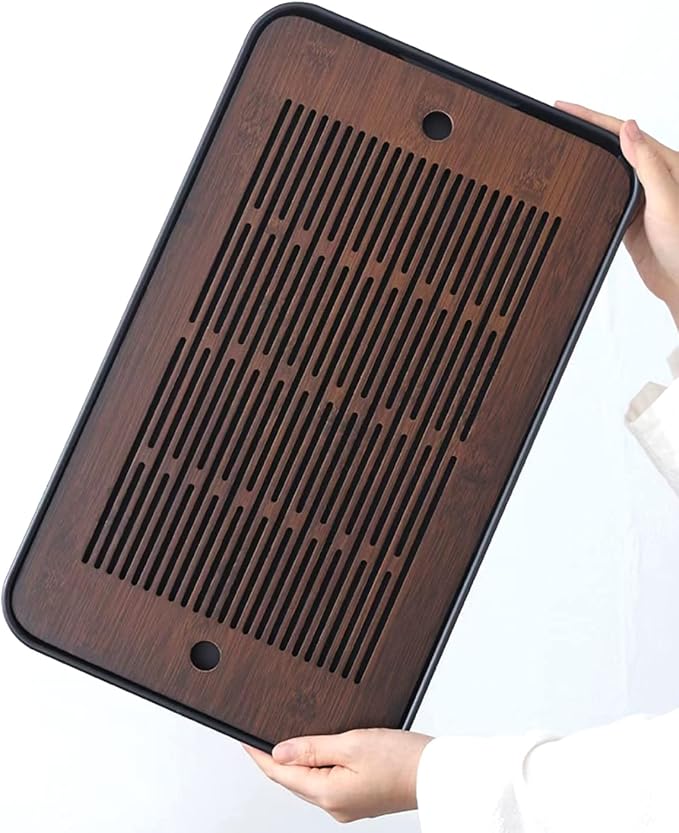17 Inch Large Bamboo Chinese Gongfu Tea Tray Table Box with Water Storage for Kungfu Kung fu Tea Set