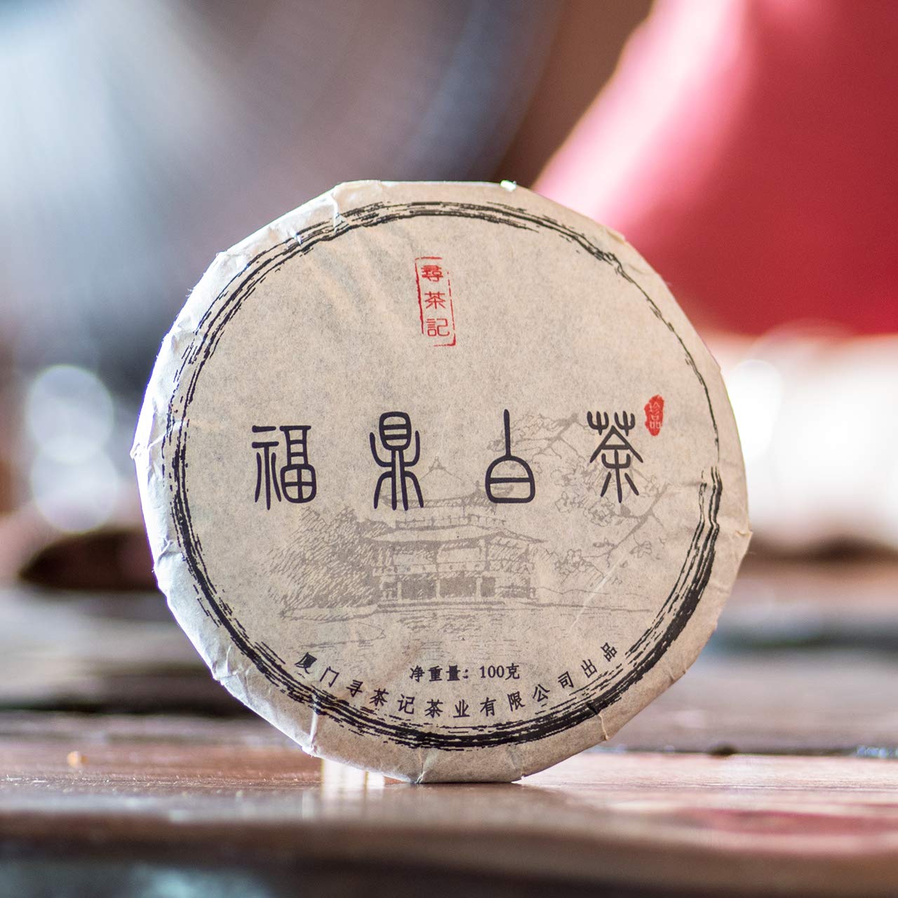 Teavivre Fuding Shou Mei White Tea Cake Fujian Baicha Chinese White Tea - 100g / 3.5oz
