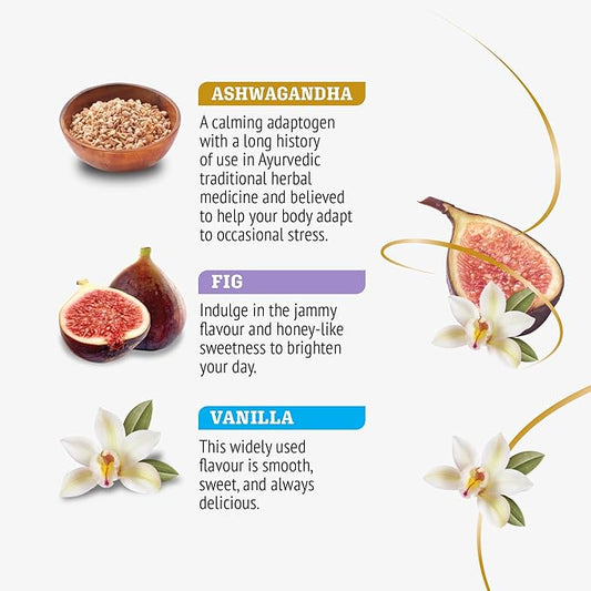 Twinings Superblends Adaptogens Calm with Ashwagandha Fig & Vanilla Flavoured Herbal Tea Caffeine-Free, 18 Tea Bags (Pack of 2), Enjoy Hot or Iced