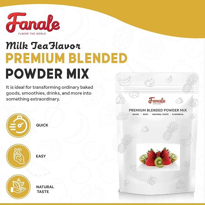 Fanale Premium Milk Tea Flavoring Powder, Perfect for Baking, Smoothies, Desserts and Drinks, Instant Flavoring Powder for Boba Milk Tea