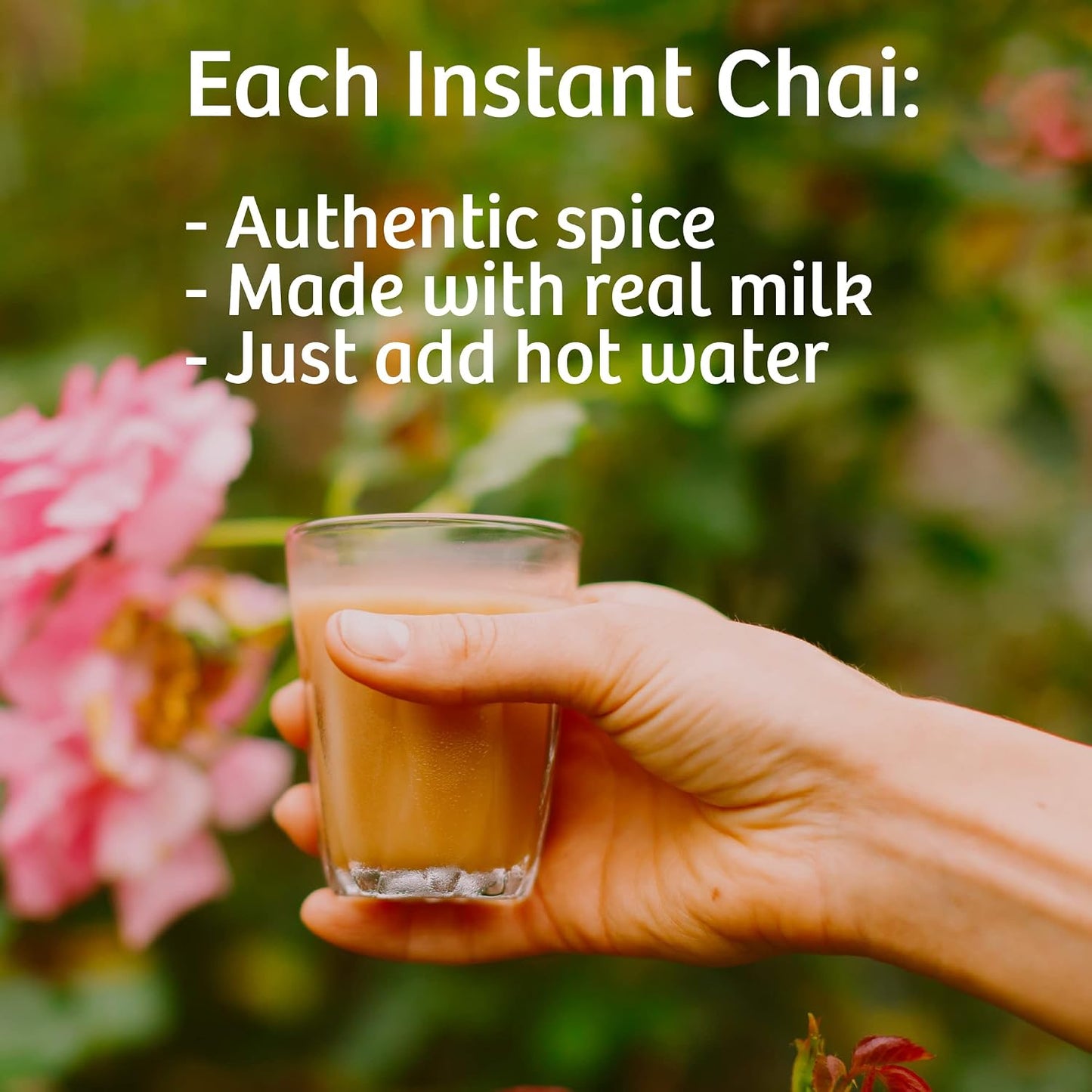 Tea India Chai Moments Milk Tea Instant Latte Powder, 10 Packets