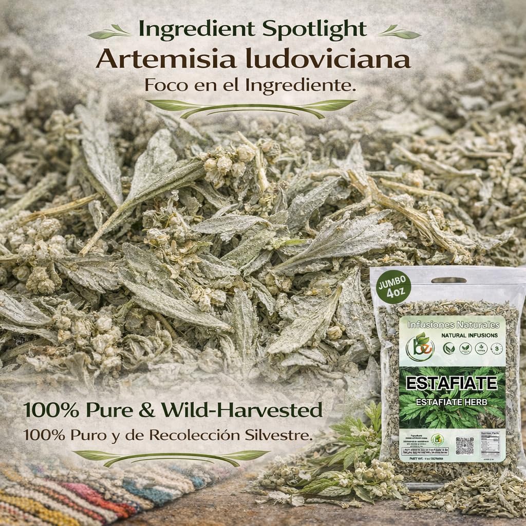 B-Experts Estafiate Herbal Tea (4 oz) – 100% Natural Mexican Mugwort (Artemisia ludoviciana) – Traditional Mexican botanical