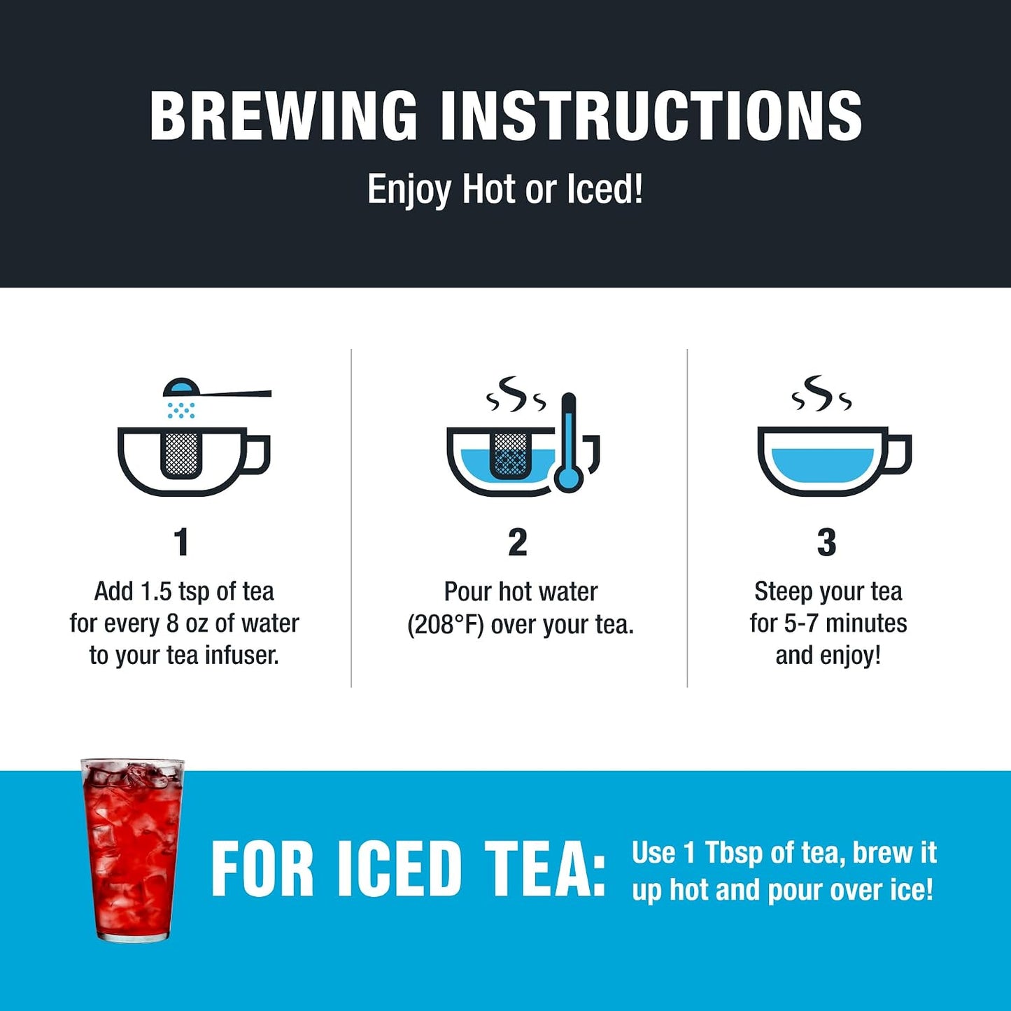 Tiesta Tea - Cranberry Hibiscus Rooibos Tea, Fireberry | Loose Leaf | Herbal Blend with Hibiscus, Cranberry, Currants, Rooibos, Brew Hot or Iced, 50 Cups in Resealable Pouch, 5 Ounce