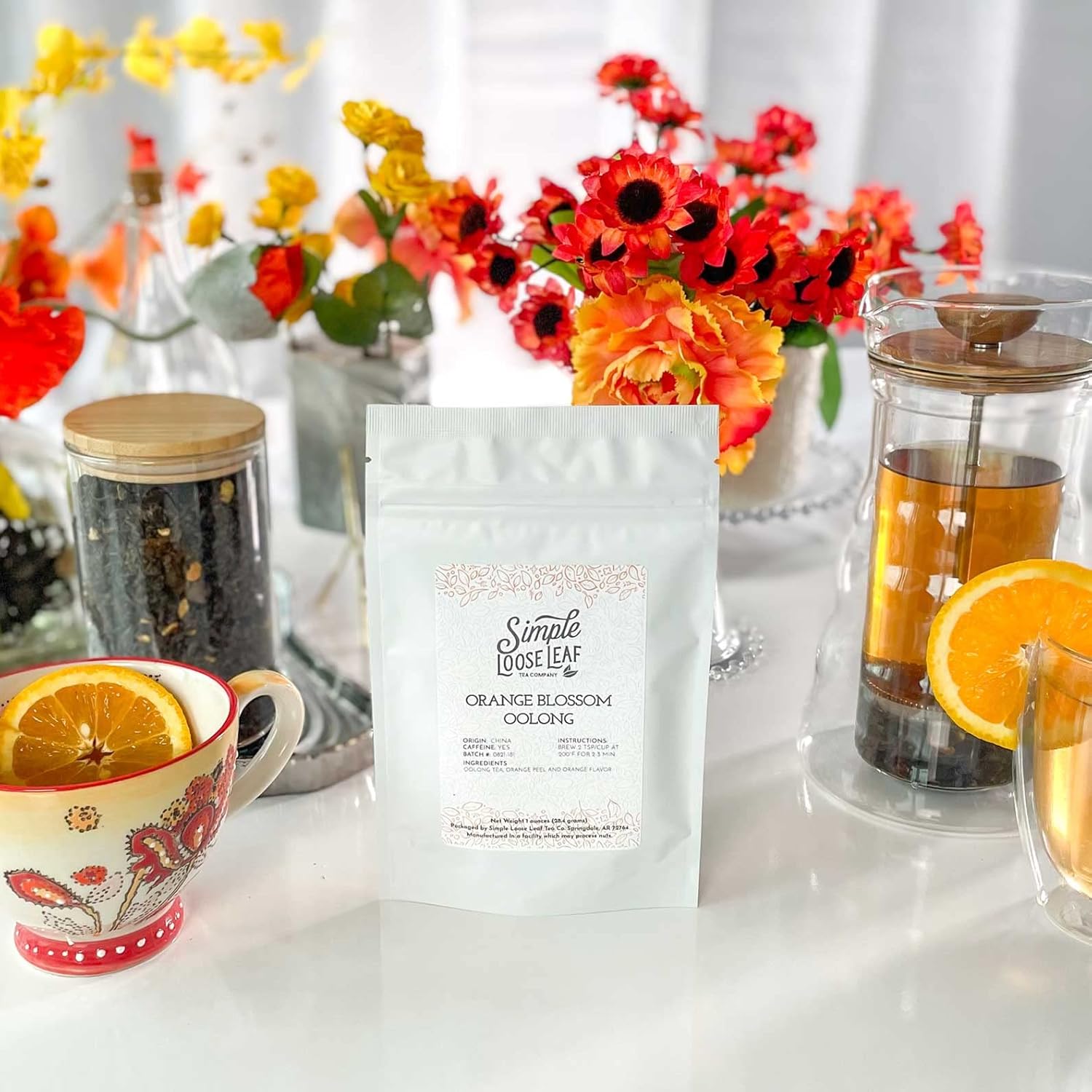 Simple Loose Leaf - Orange Blossom Oolong Tea - Premium Loose Leaf Oolong Tea - High Caffeine - Classic and Mild (4 Ounce)