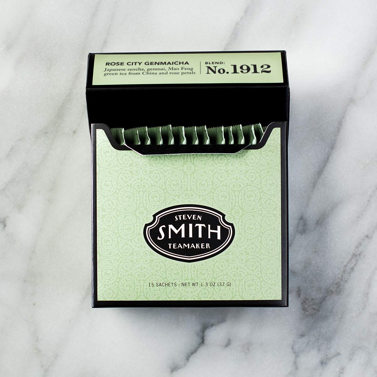 STEVEN SMITH TEAMAKER Smith Teamaker | Rose City Genmaicha No. 1912 - Sencha, Genmai, Mao Feng Green Tea & Rose Petals