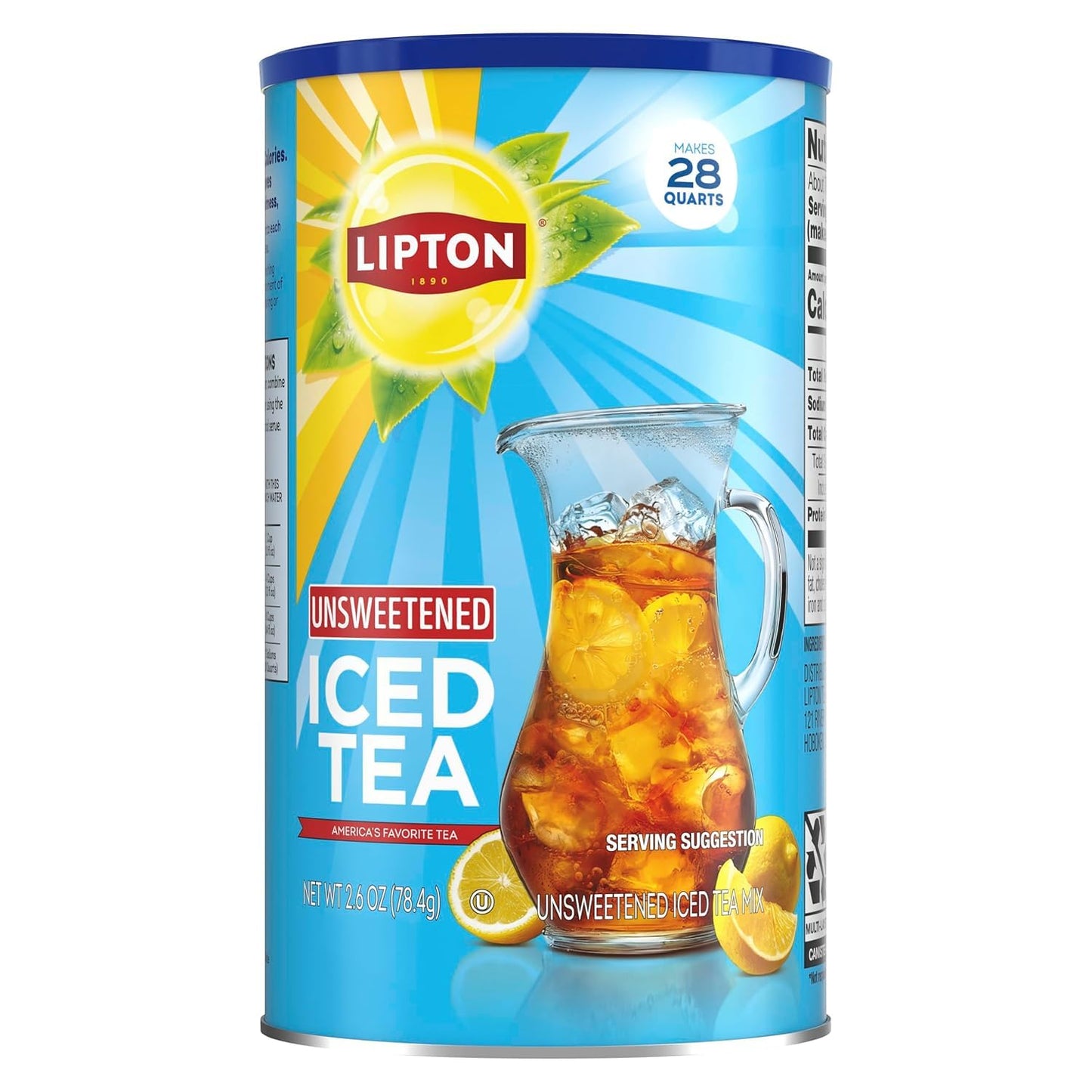 Lipton Unsweetened Iced Tea, Mix, 2.6 Oz