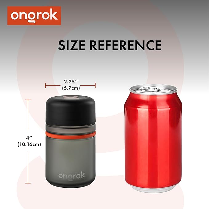 Ongrok Glass Storage Jar, 180ml, 3 Pack, UV Herb/Spice Jar with Child Resistant Lid