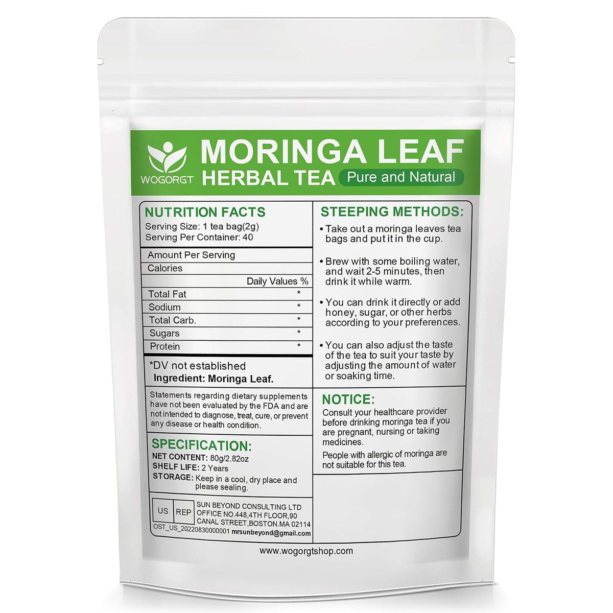 Moringa Tea Bags