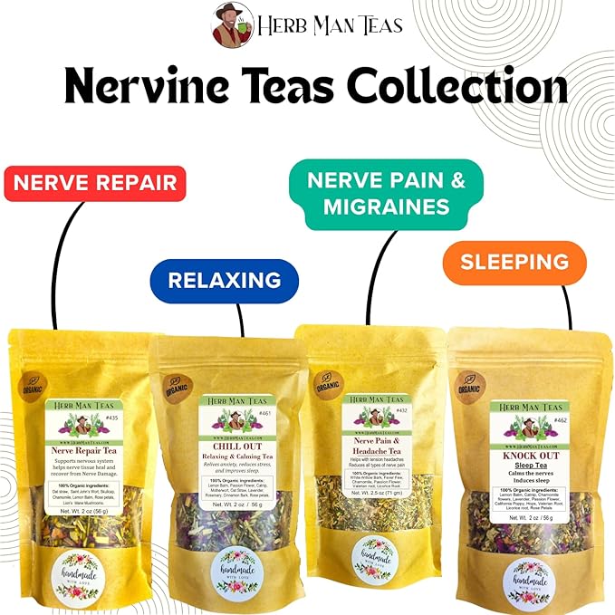 SLEEPING TEA - Knock-out blend with Valerian Root plus California Poppy and Hops for deep relaxation by master herbalist Khabir - Organic, non GMO, No additives