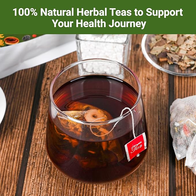 Liver Detox Tea, Chinese Kidney and Liver Cleanse Detox Herbal Tea Support Kidney Healthy Function with 11 Precious Ingredients Formula (15 Bags/1 Pack)