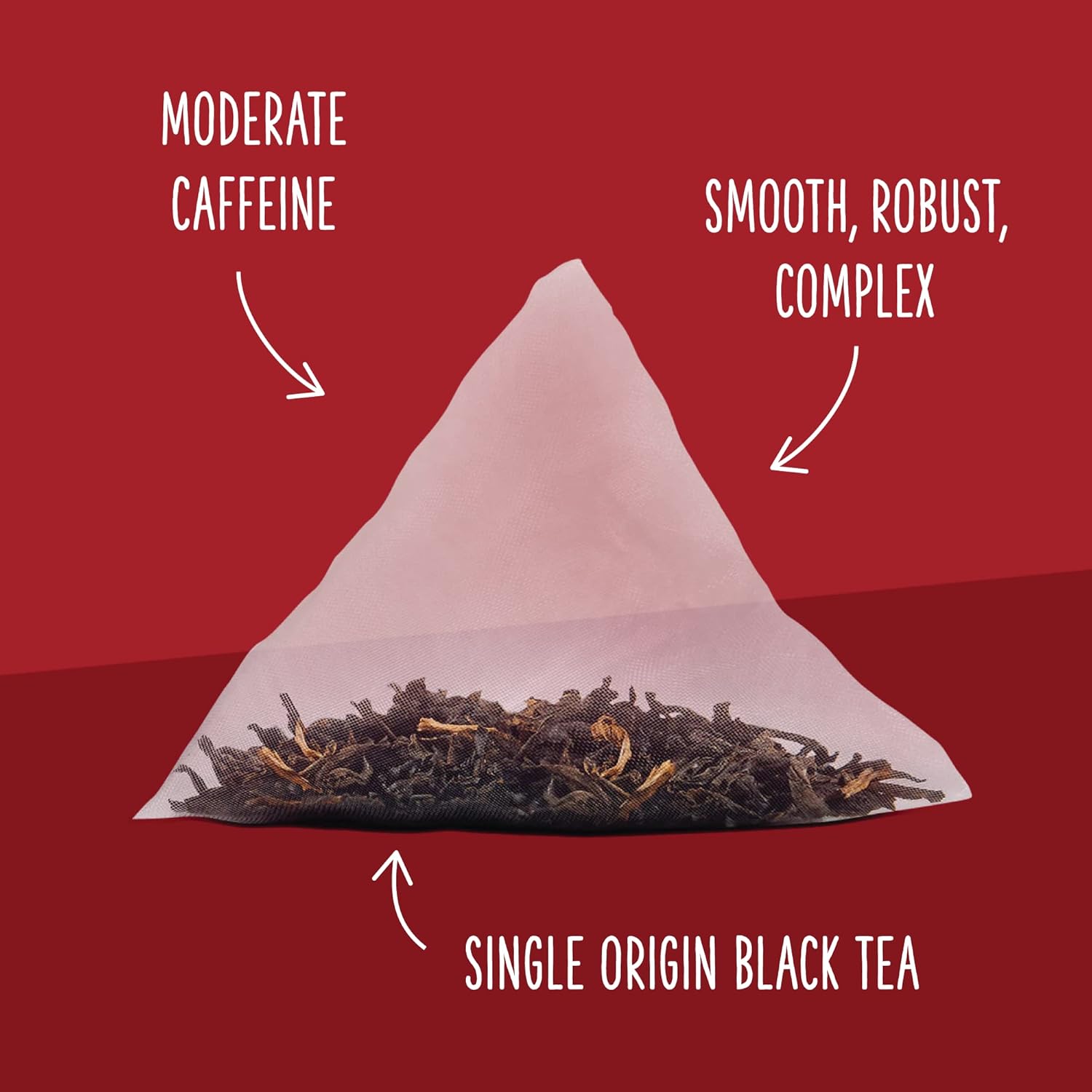 Two Leaves and a Bud Organic Assam Black Tea Bags, Whole Leaf Caffeinated Black Tea in Compostable Sachets, 15 Count (Pack of 1)