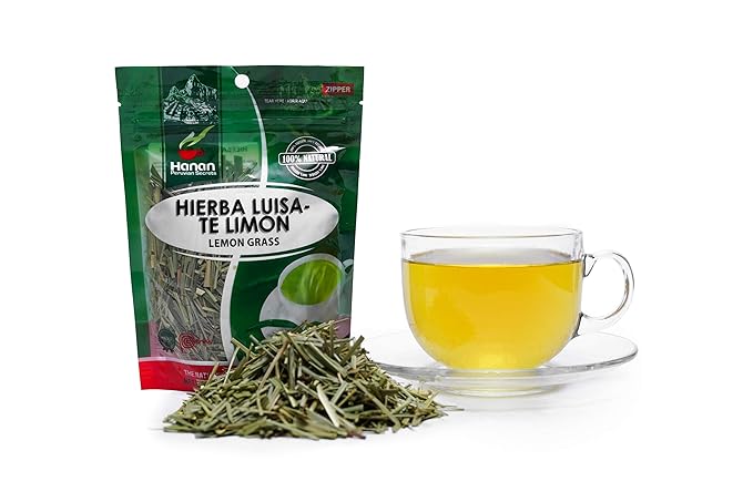 Hanan Hierba Luisa Fresh Lemongrass Tea/Te de Limon Loose Leaf Herbal Tea 1.4 oz (40 g) - Dried Lemon Grass Leaf Herbs & Natural Supplement