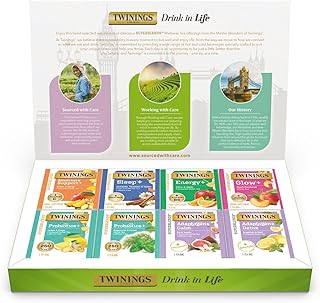 Twinings Superblends Wellness Collection, Variety Gift Box Sampler, 40 Tea Bags