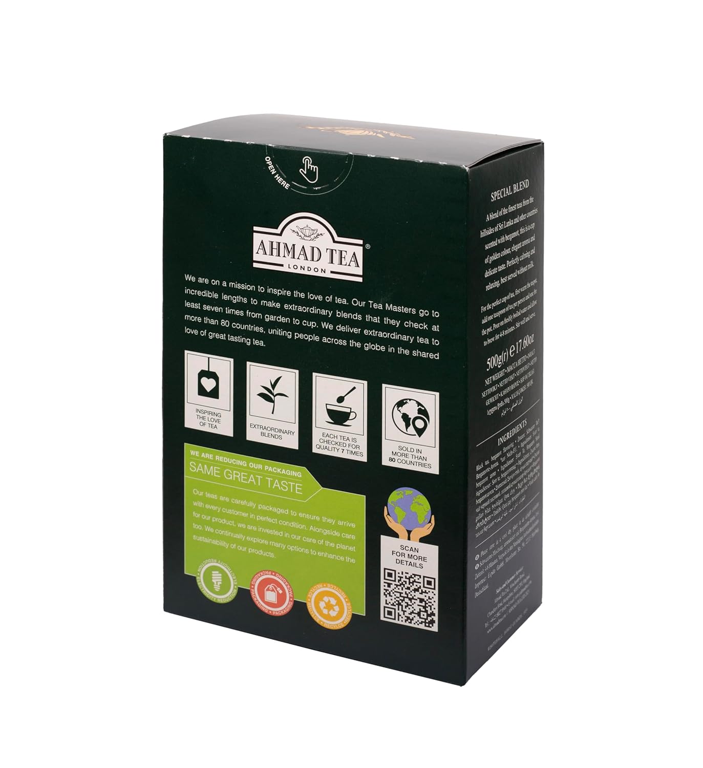 Ahmad Tea Black Tea, Special Blend Loose Leaf, 500 Gram Box