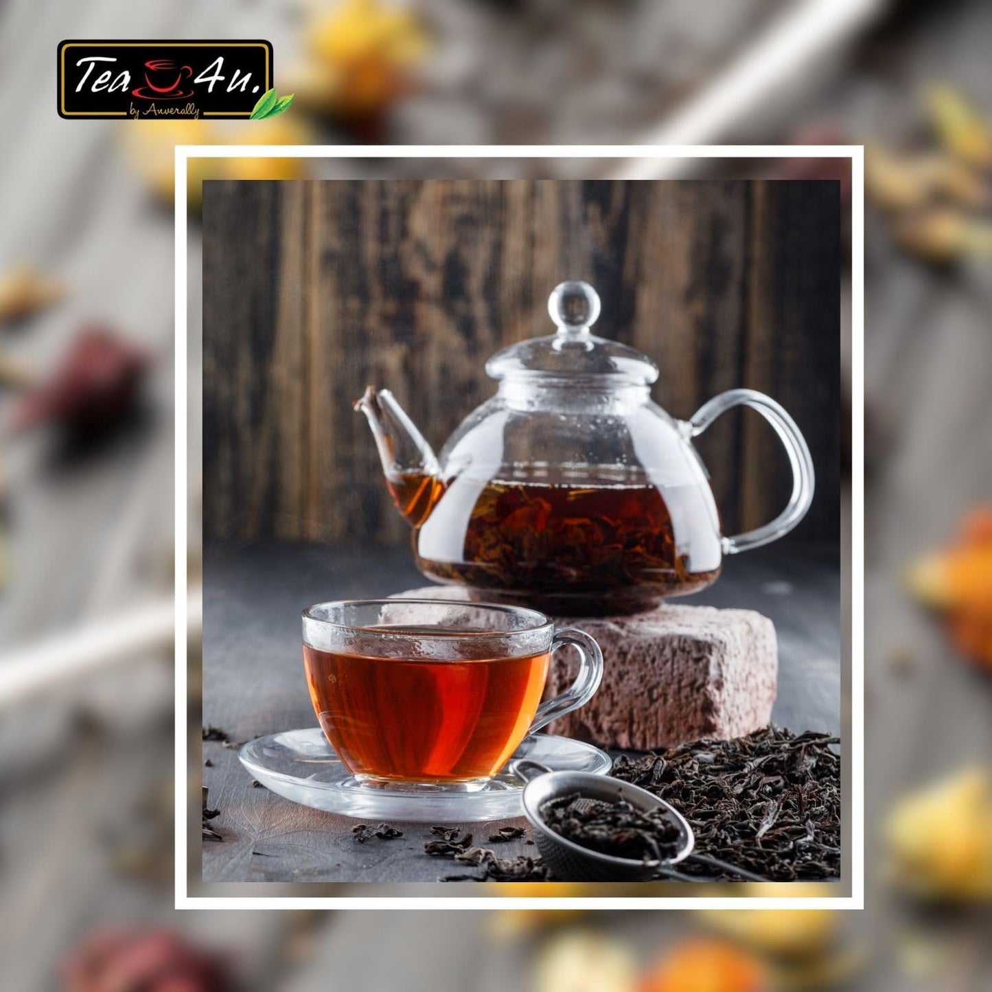 Tea4U Flowery Broken Orange Pekoe (FBOP) Tips Loose Black Ceylon Tea - Handpicked Fresh Tea Leaves with Rich Aromatic Flavor - Metal Canister for Authentic Flavor &amp; Long Lasting Freshness - 200g