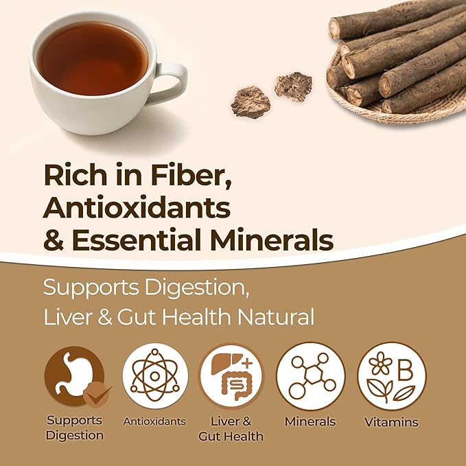 Terrapick Roasted Korean Burdock Root Tea 120g (4.23oz) – Natural Herbal Tea, Caffeine-Free, Antioxidants & Minerals – Supports Digestion