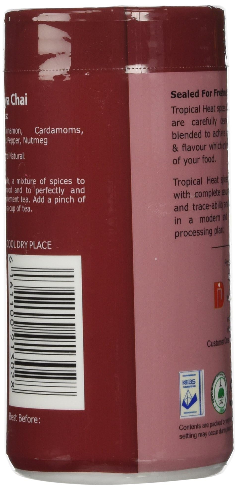 TOP BRIGHT Tropical Heat Kenyan Tea Masala,3.53oz, 1pack