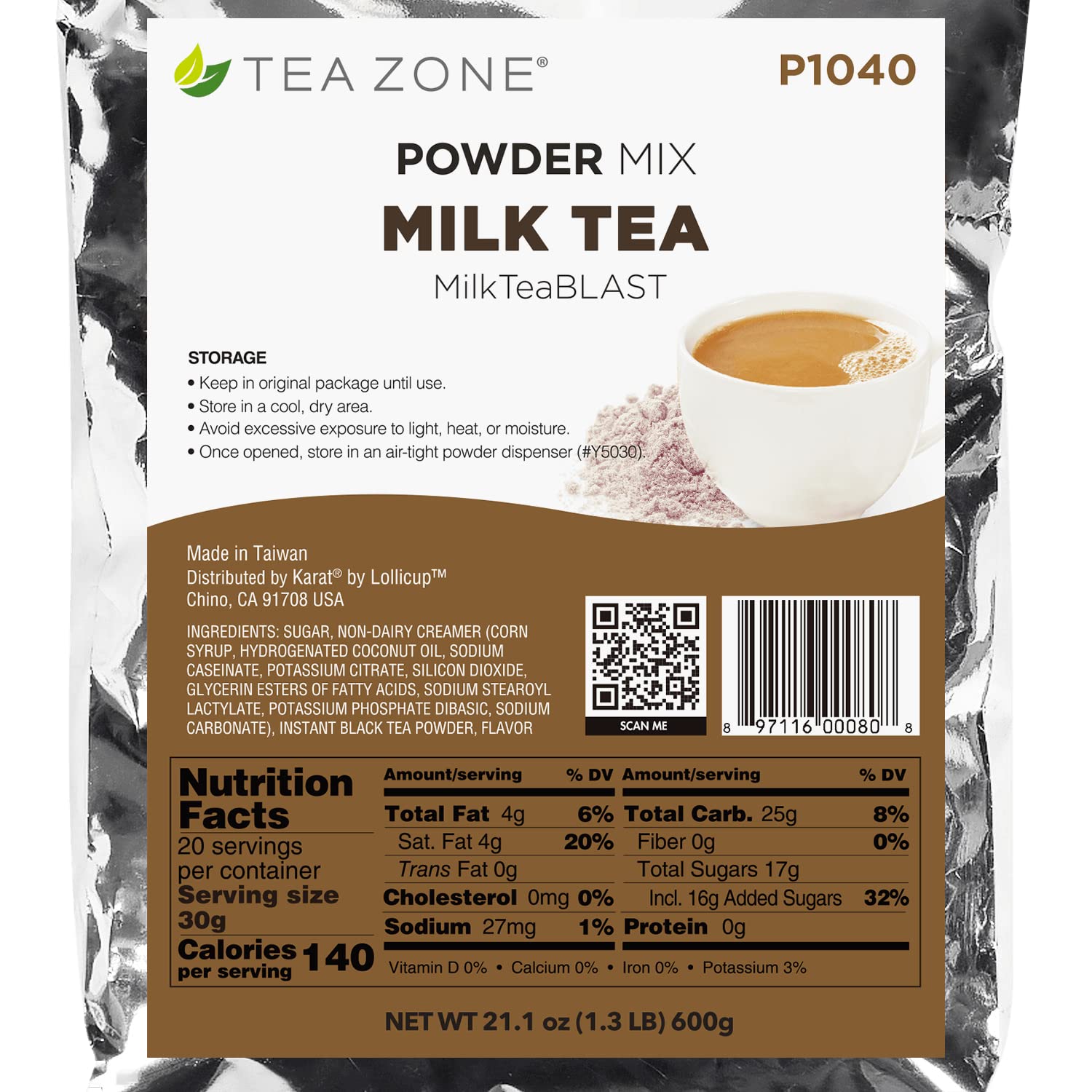 Tea Zone 1.32 lb Milk Tea Powder