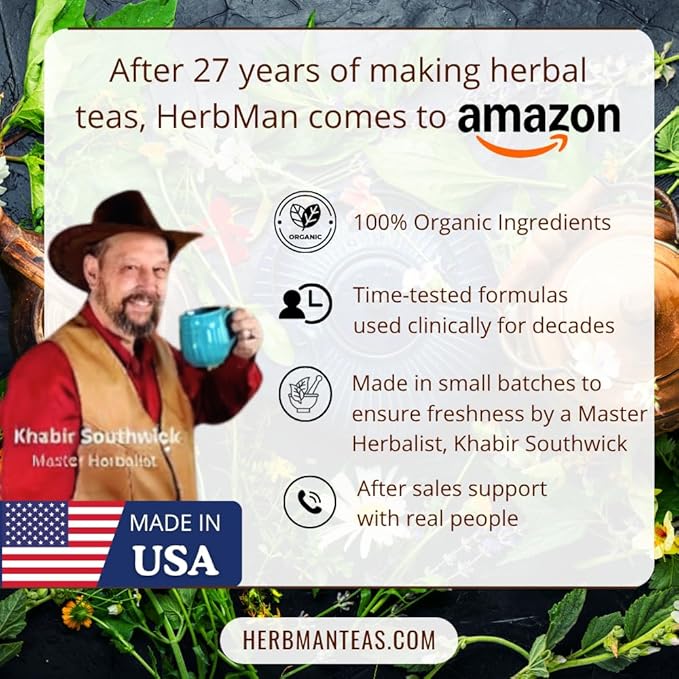 Moon Cycle Herbal TEA — Organic Herbal Blend with Natural, Organic, Non-GMO Made by Master Herbalist Khabir