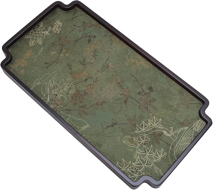 SUNGOOYUE Chinese Style Wooden Gongfu Tea Tray, Multifunctional Serving Tray for Tea Lovers and Home Decoration