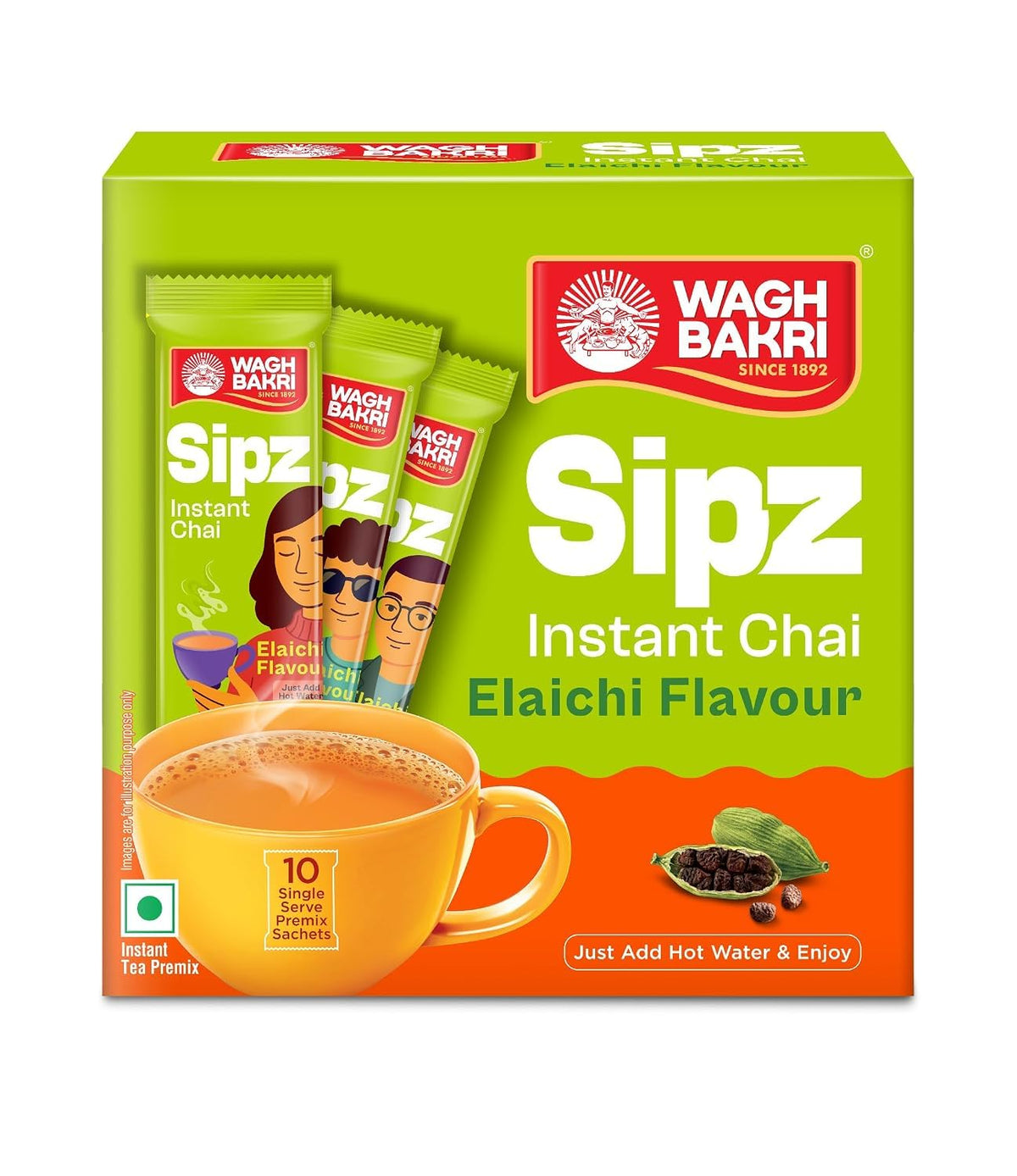 Wagh Bakri Elaichi Instant Tea Premix 80G