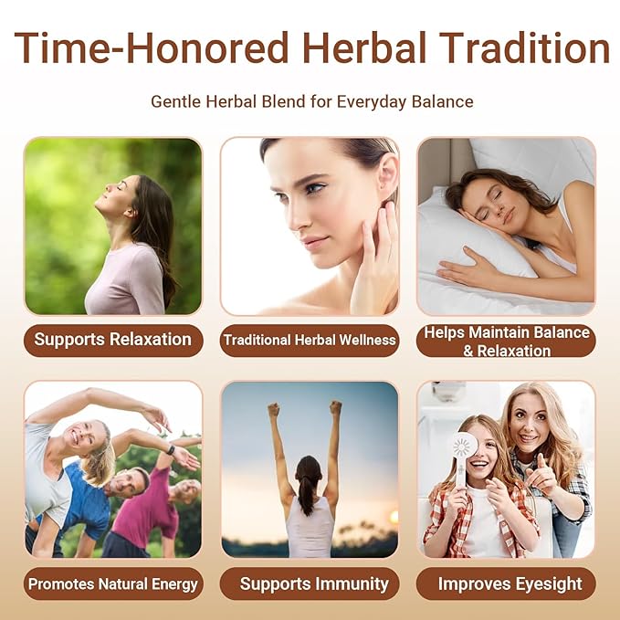 Bnwuam Eight Treasures Herbal Tea – Traditional Chinese Herbal Tea for Daily Immune Support, Energy & Relaxation (Caffeine-Free Wellness Drink)