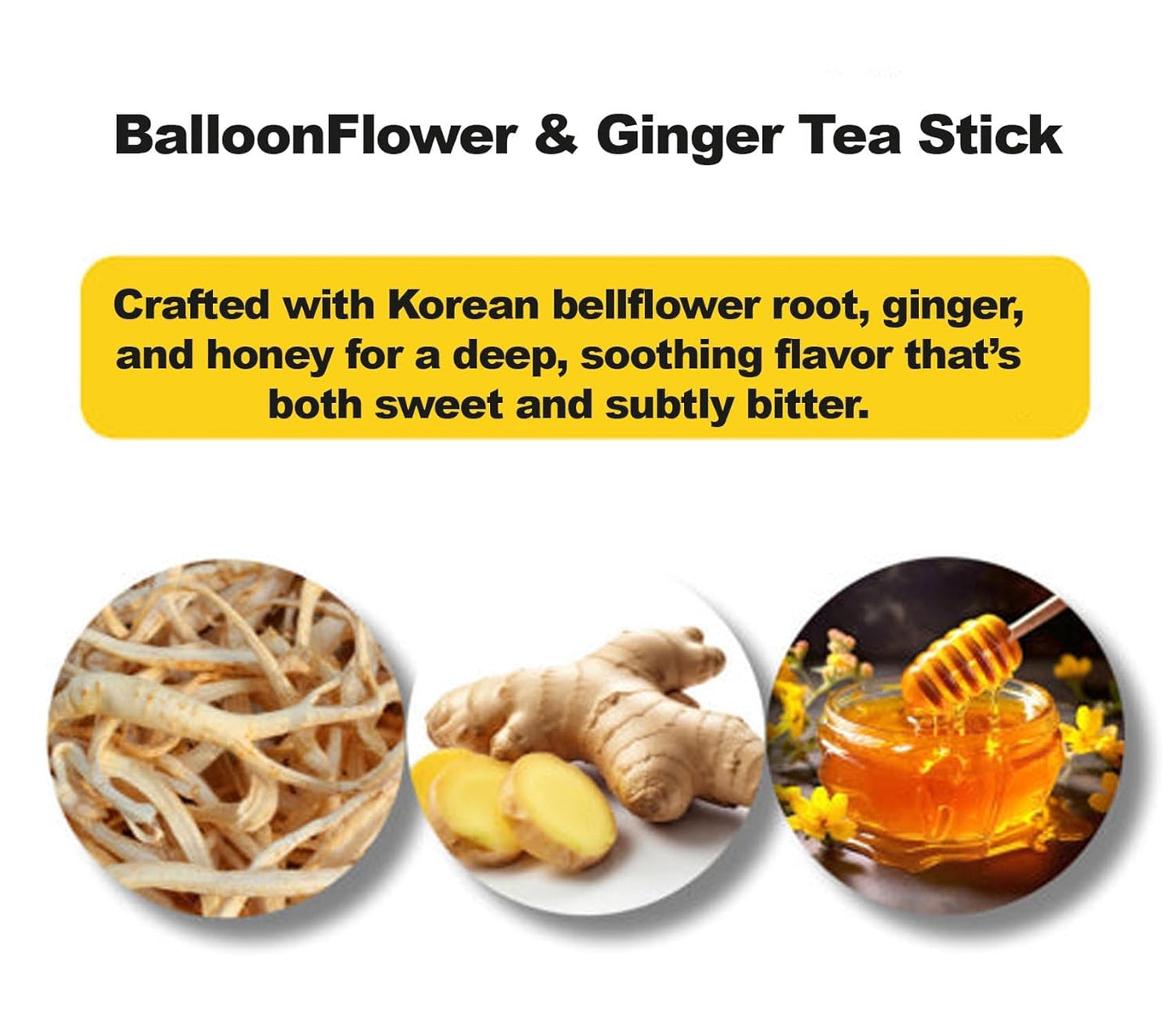 SONGWON Korean Doraji (Balloon Flower Root) Ginger Tea Sticks, Instant Herbal Tea Powder_40 Sticks (14g Each, 560g / 19.75oz)