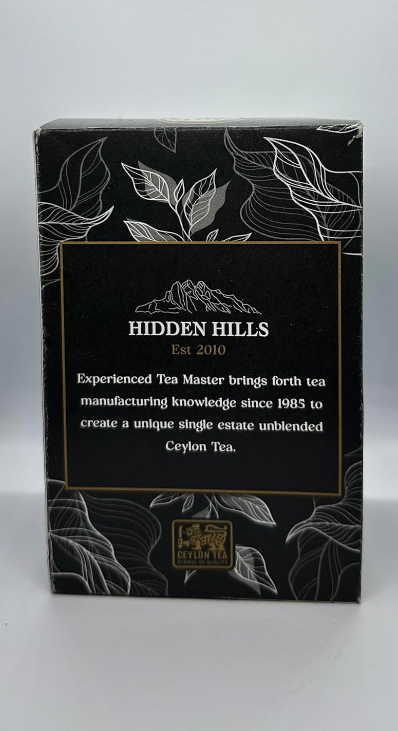 Hidden Hills Black Tea - Premium Quality Single Estate - Ceylon Tea (Whole Leaf Tea, 100g)