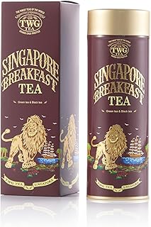 TWG Tea | Singapore Breakfast Tea | Black Tea & Green Tea | Vanilla & Spices | Haute Couture Tin, 100g | Gift Set
