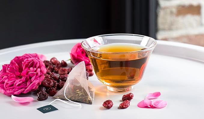 REVOLUTION TEA® Green Tea Cranberry & Rose [THE ORIGINAL] – American Cranberry & Rose – Premium Full Leaf Tea – Biodegradable Infuser Tea Bags – Flavored Green Tea – 50 Bags