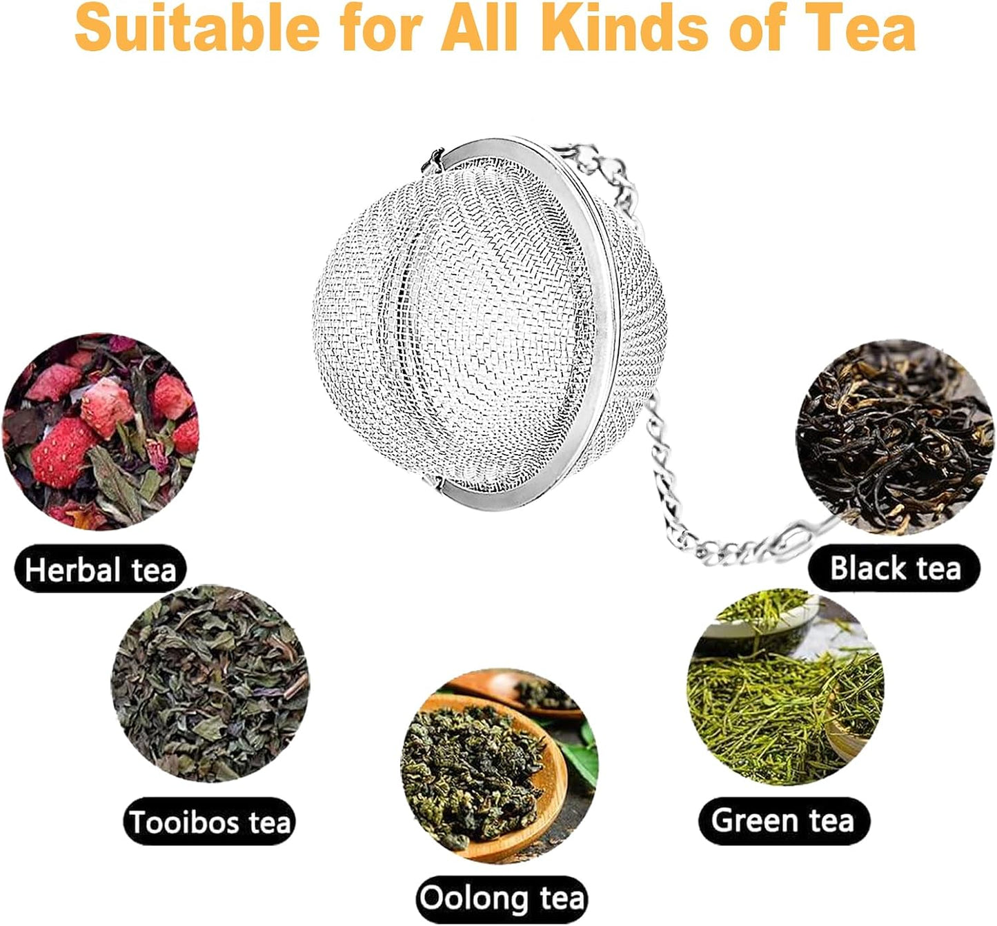 Tea Infuser 2Pack with Cat Charm -TeaSanavie Loose Leaf Tea Ball &amp; Strainer, Premium 304 Stainless Steel Fine Mesh Tea Steeper, Cute &amp; Functional Gift for Tea Lovers