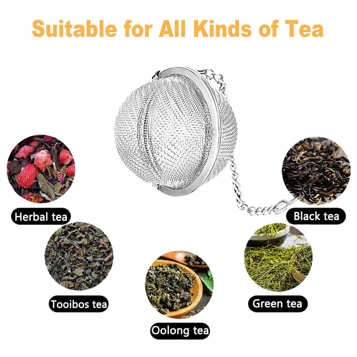 TeaSanavie 2-Pack Celestial Tea Infuser – Live by the Sun, Love by the Moon Loose Leaf Tea Steeper– 304 Stainless Steel