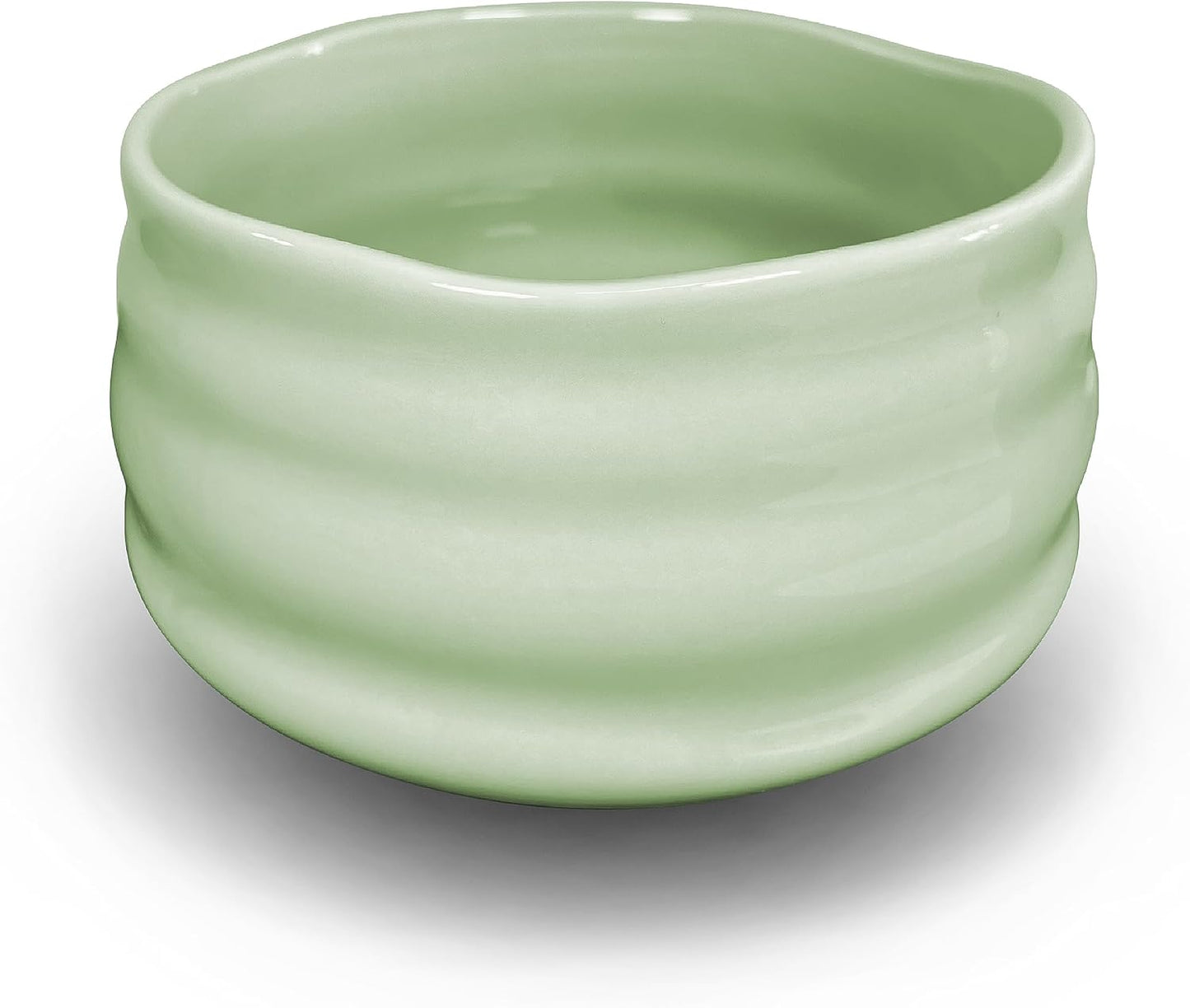 AIYICIII Japanese Ceramic Matcha Bowl Handmade Chawan 500ml (Matcha Green) | Handmade ceramic with smooth glaze, traditional chawan shape, ideal for matcha ceremony, tea rituals and daily use
